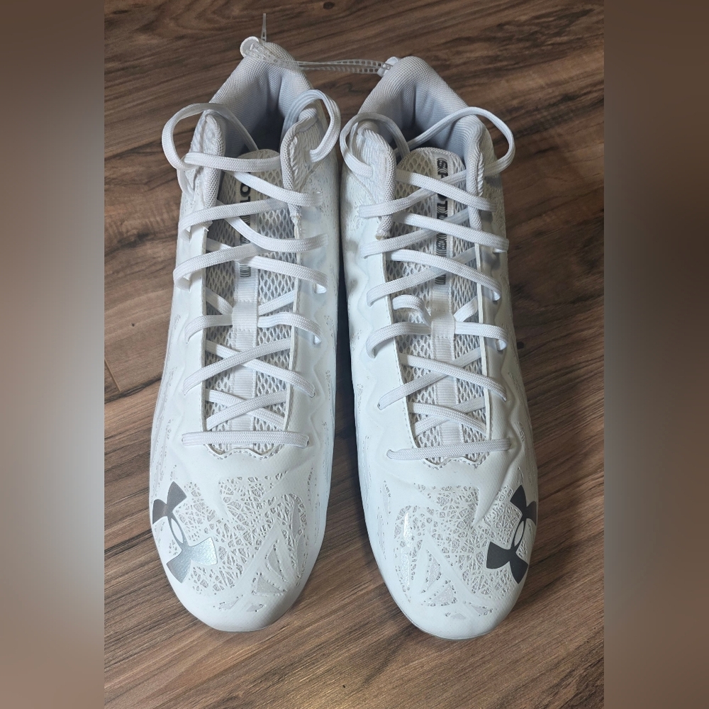 Under Armour White and Gray Sports Sneakers